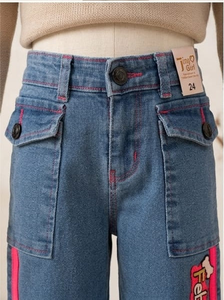 Blue wash funky Jeans