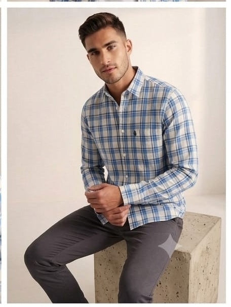 Blue Cheque shirt in Breathable fabric