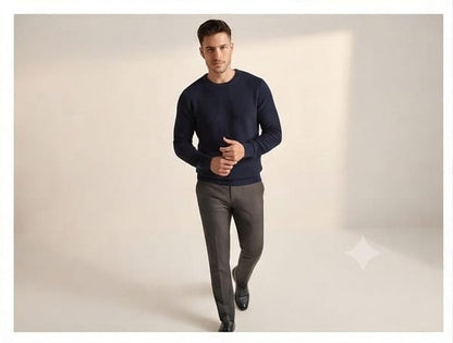 Navy woolen clean look