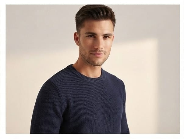 Navy woolen clean look
