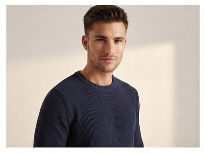 Navy woolen clean look