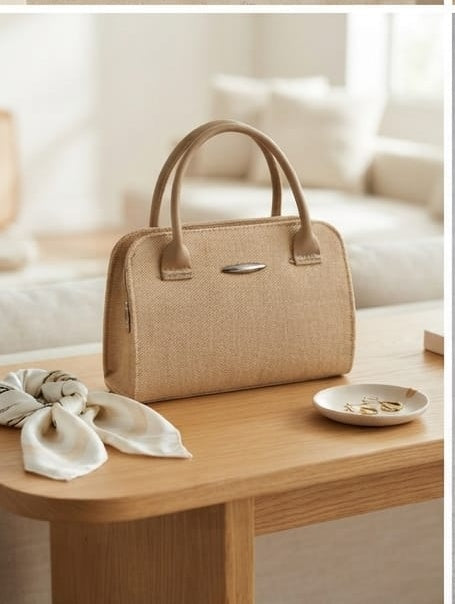 Beige Handloom bag