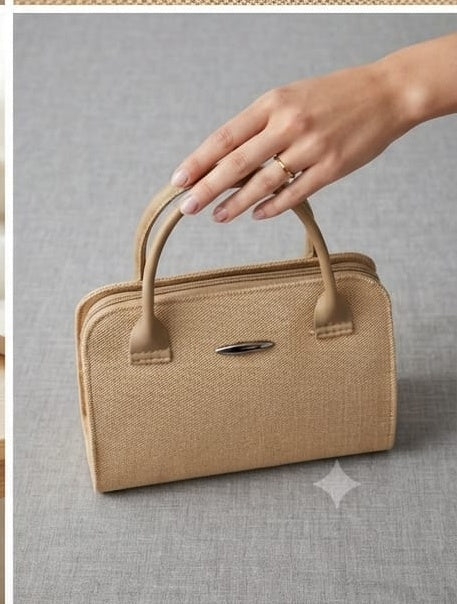 Beige Handloom bag
