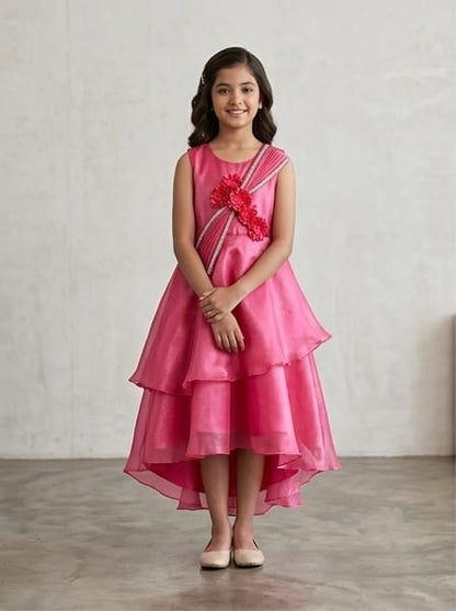 Hot Pink Color designer Rich look Gown