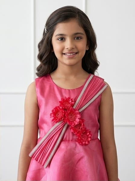 Hot Pink Color designer Rich look Gown