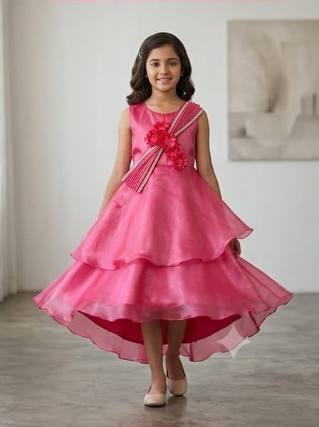 Hot Pink Color designer Rich look Gown