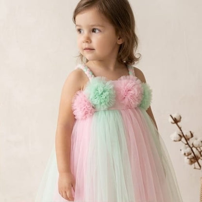 Charming Pink & Green Dress