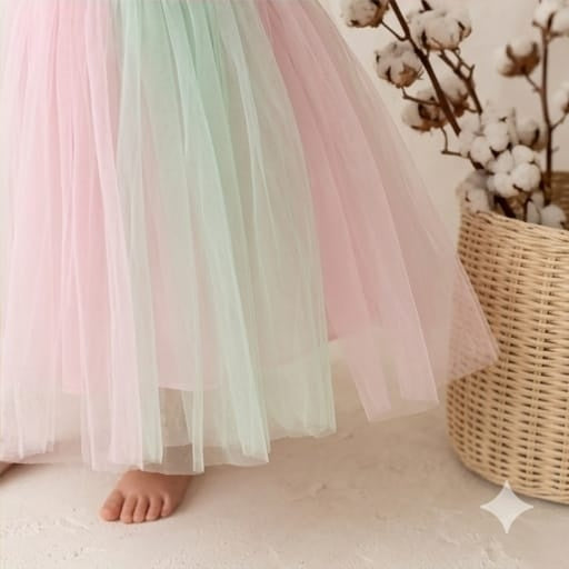 Charming Pink & Green Dress