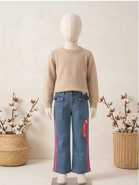 Blue wash funky Jeans