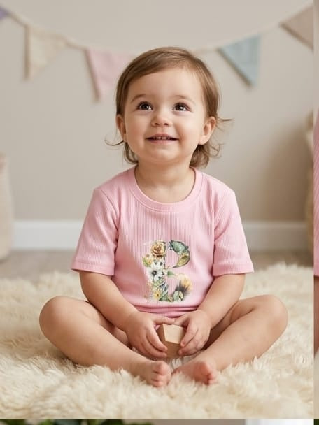 Pink color printed tshirt