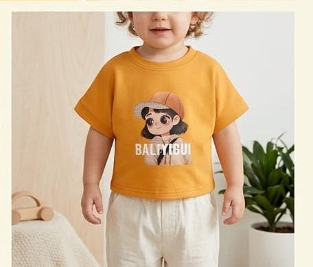 Orange color printed tshirt